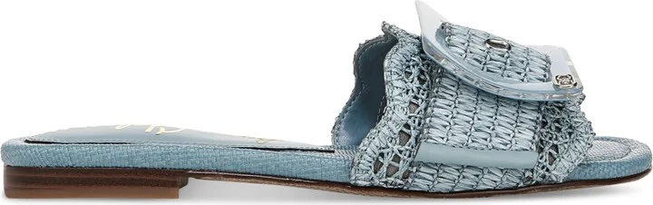 Sam Edelman Women's Bambi Raffia Buckle Slide Sandals - Image 10