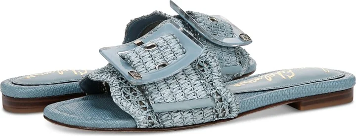 Sam Edelman Women's Bambi Raffia Buckle Slide Sandals - Image 11