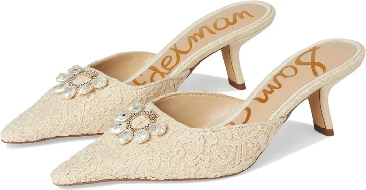 Sam Edelman Women's Brit Orchid Mule Ivory/Natural 5 Medium