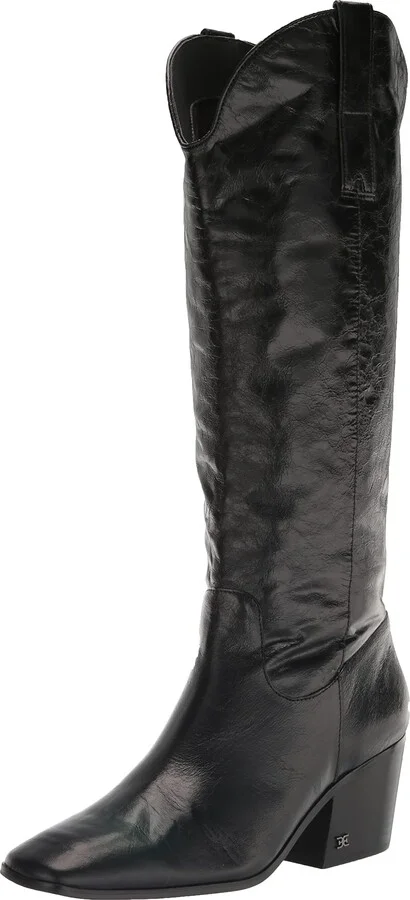 Sam Edelman Women's Britten Western Boot Black 6 Medium