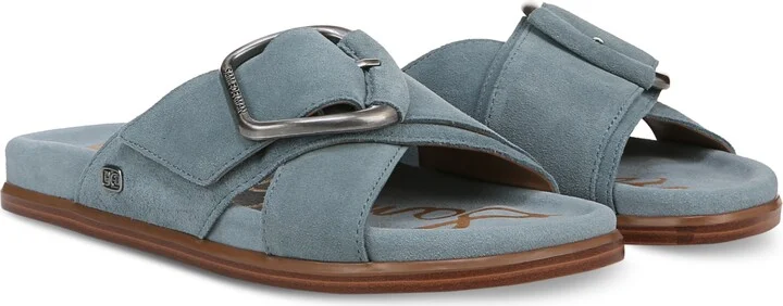 Coastal Blue Suede Leather