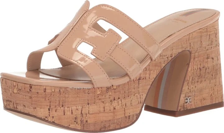 Sam Edelman Women's Dev Wedge Sandal Beige Blush 11 Medium