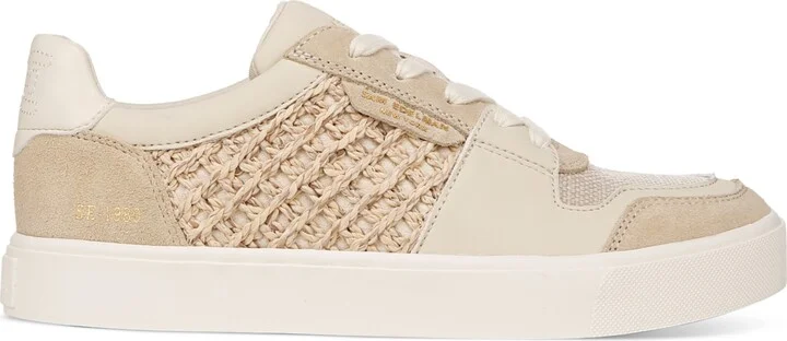 Sam Edelman Women's Elcie Lace-Up Raffia Court Sneakers - Sandshell Multi/Honey Tan - Image 2