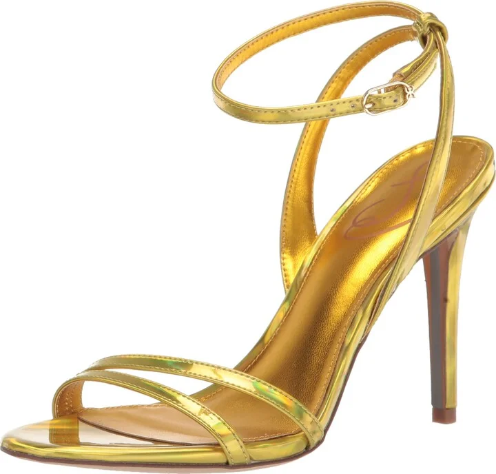 Sam Edelman Women's Gemmie Heeled Sandal Mimosa Gold 5.5 Medium