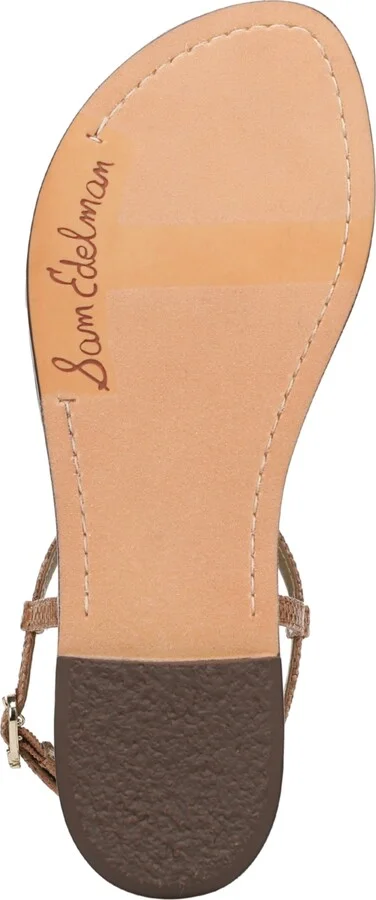 Sam Edelman Women's Gigi Stone T-Strap Flat Sandals - Amber Multi, Cuoio - Image 5