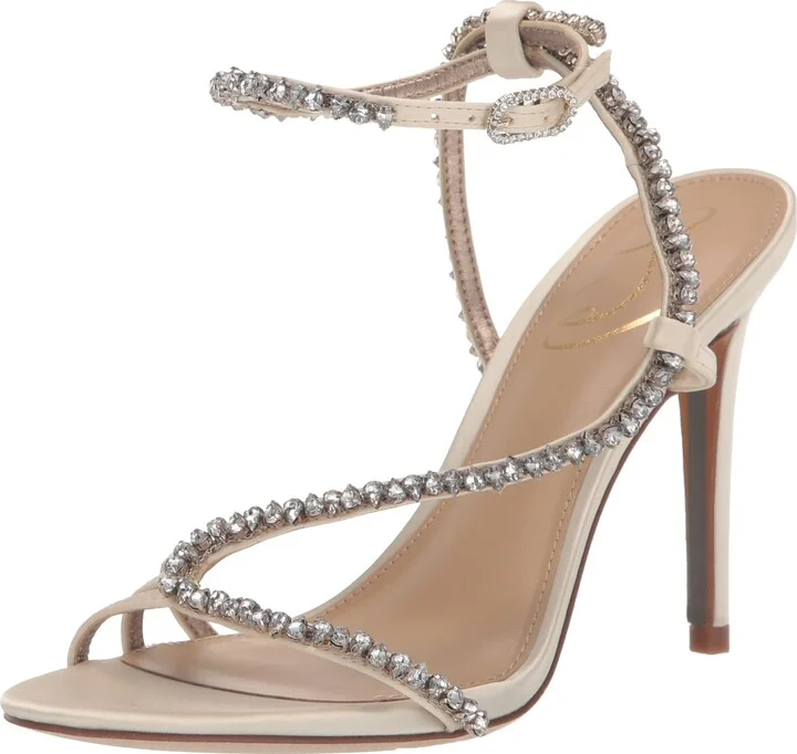 Sam Edelman Women's Granger Heeled Sandal Pearl Ivory 10 Medium