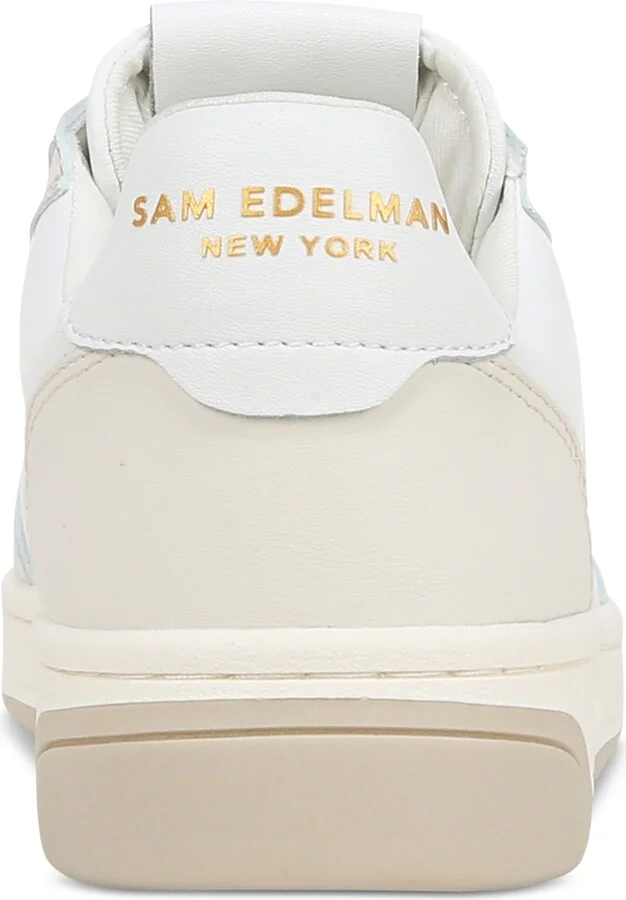 Sam Edelman Women's Harper Lace-Up Low-Top Court Sneakers - White/Sugar - Image 3