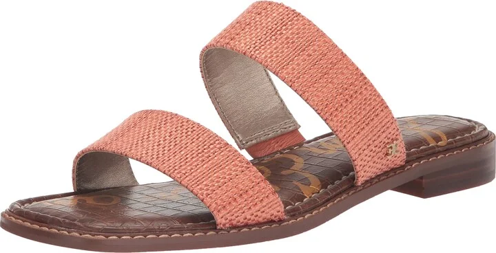 Sam Edelman Women's Haydee Flat Sandal Stucco Pink 6.5 Medium