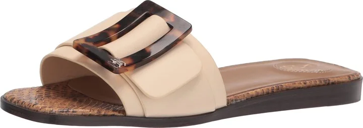 Sam Edelman Women's Inez Flat Sandal Summer Sand 5 Medium