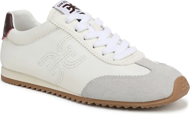 Sam Edelman Women's Isella 2 Lace-Up Sneakers - Optic White, Plum Wine