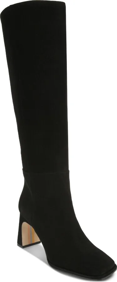 Sam Edelman Women's Issabel Square-Toe Sculpted-Heel Wide Calf Tall Dress Boots