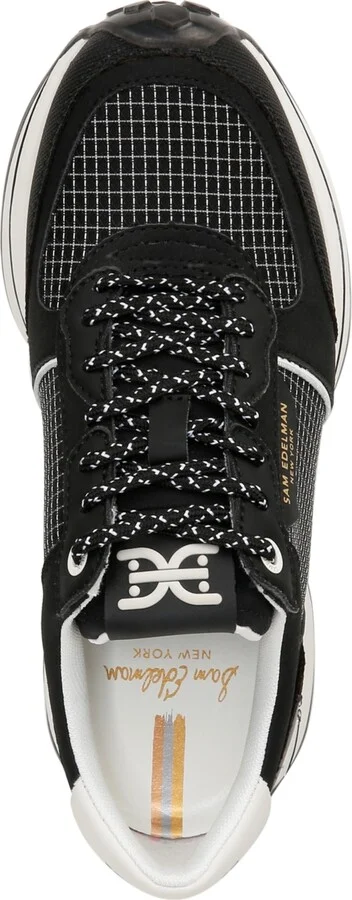 Sam Edelman Women's Jayce Lace-Up Sneakers - Black/White - Image 4
