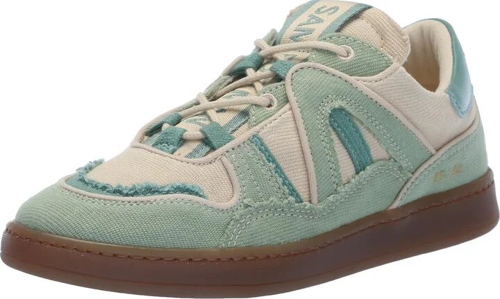 Sam Edelman Women's Jayne Sneaker Washed Palm/Linen/Turquoise 5 Medium