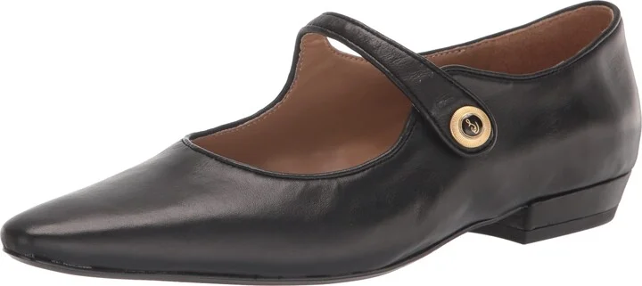 Sam Edelman Women's Jene Mary Jane Flat Black Black 6 Medium