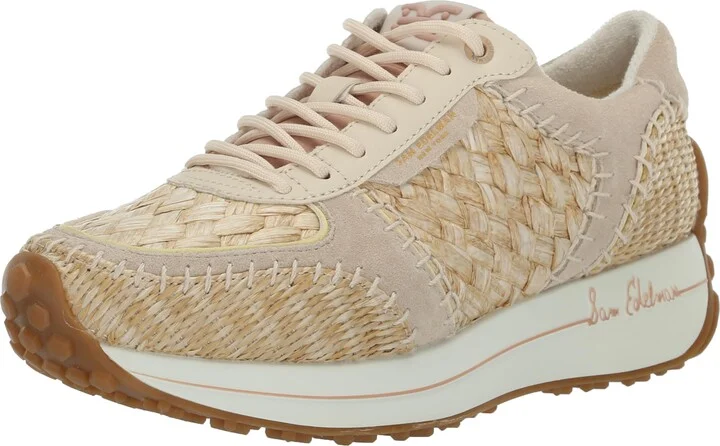 Sam Edelman Women's Jianna Sneaker Warm Sand/Dark Natural 5.5 Medium