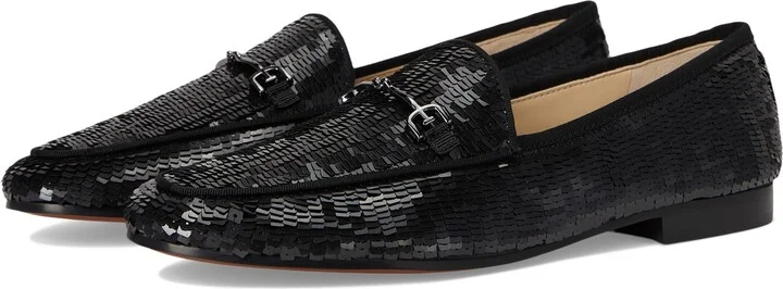 Sam Edelman Women's Loraine Loafer Flat Black Sequin 5.5 Medium