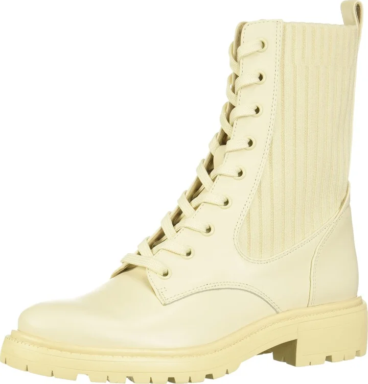 Sam Edelman Women's Lydell Combat Boot Modern Ivory 8 Medium