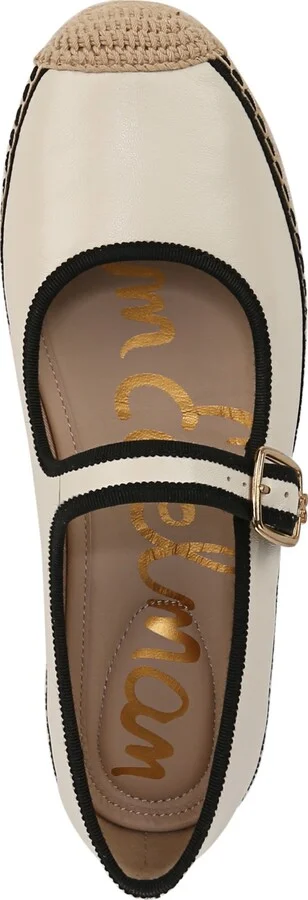 Sam Edelman Women's Mackie Mary Jane Espadrille Flats - Modern Ivory, Black - Image 4