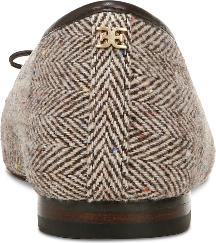 Sam Edelman Women's Marley Cap-Toe Ballet Flats - Brown Mult Tweed, Black - Image 3