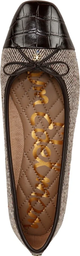 Sam Edelman Women's Marley Cap-Toe Ballet Flats - Brown Mult Tweed, Black - Image 4