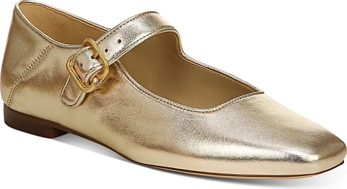 Sam Edelman Women's Michaela Square Toe Buckled Mary Jane Flats
