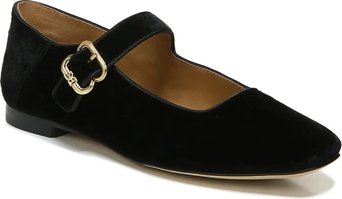 Sam Edelman Women's Michaela Square Toe Buckled Mary Jane Flats
