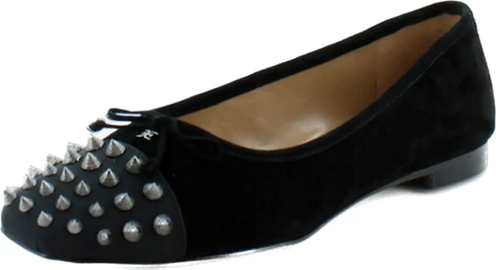 Sam Edelman Women's Monet Ballet Flat Black Suede 6.5 Medium