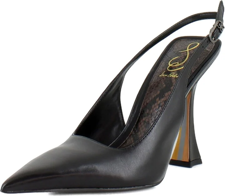 Sam Edelman Women's Odette Pump Black Leather 10.5 Medium