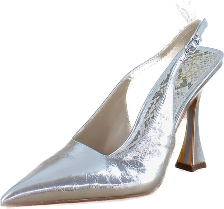 Sam Edelman Women's Odette Pump Soft Silver 8.5 Medium