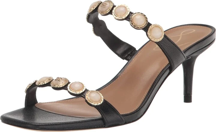 Sam Edelman Women's Palma Heeled Sandal Black 6.5 Medium