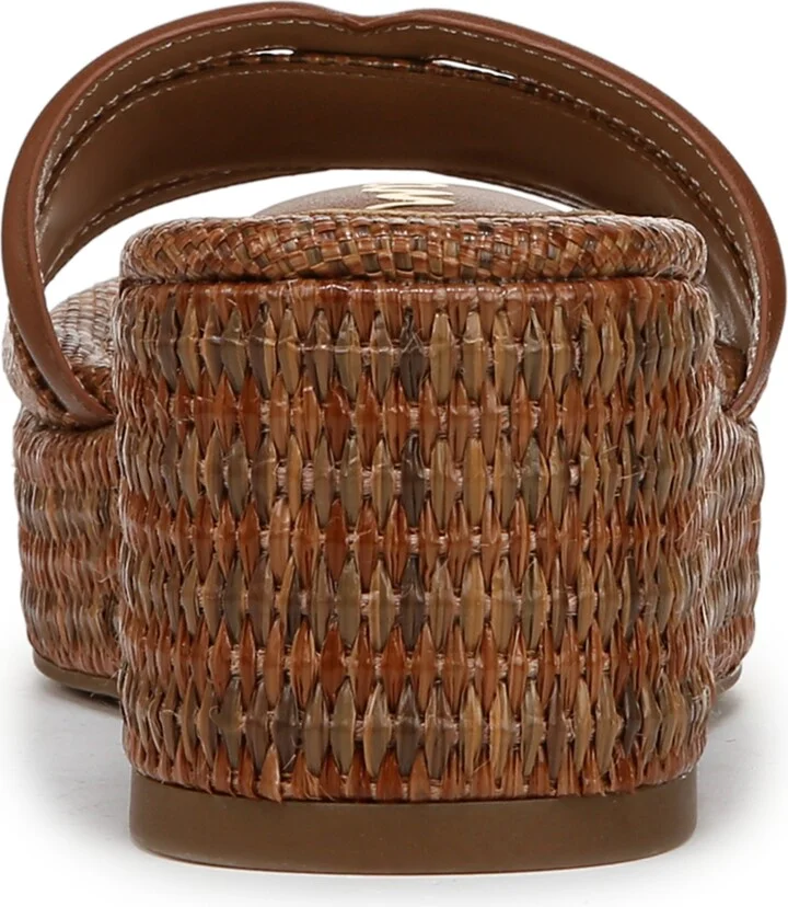 Sam Edelman Women's Pauleena Slide Wedge Sandals - Rich Cognac, Cuoio - Image 3