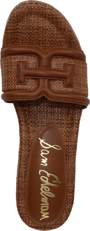 Sam Edelman Women's Pauleena Slide Wedge Sandals - Rich Cognac, Cuoio - Image 4