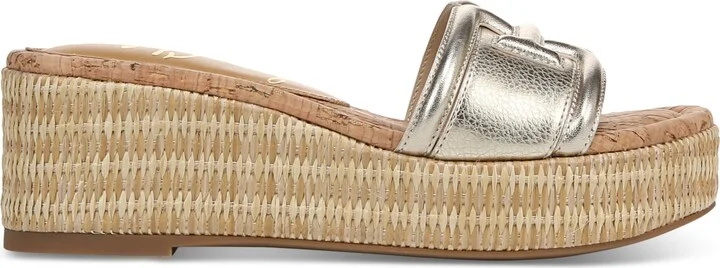 Sam Edelman Women's Pauleena Slide Wedge Sandals - Rich Cognac, Cuoio - Image 6