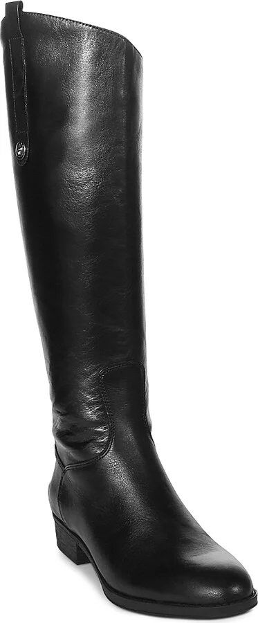 Sam Edelman Women's Penny Round Toe Leather Low-Heel Riding Boots