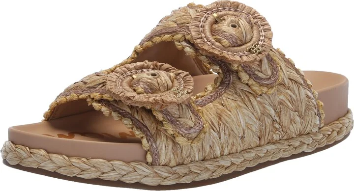 Sam Edelman Women's Reina Slide Sandal Beechwood Multi 5 Medium