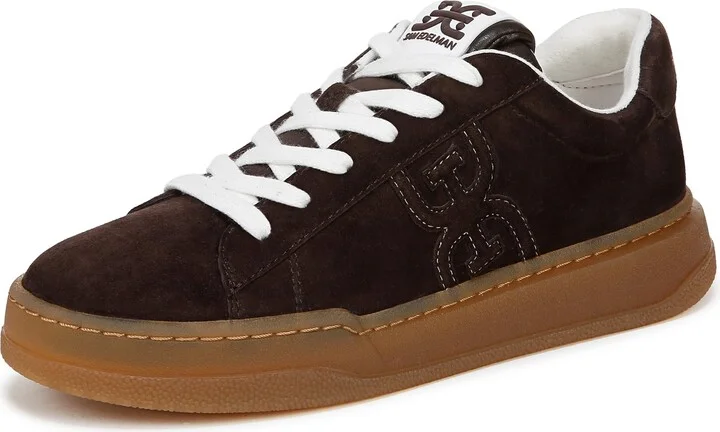 Sam Edelman Women's Rhea Sneaker Chocolate Brown Suede 8 M