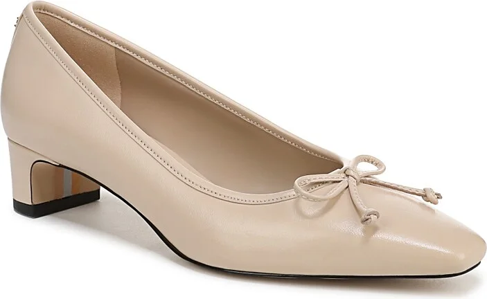 Sam Edelman Women's Rinda Leather Kitten Heel Pumps
