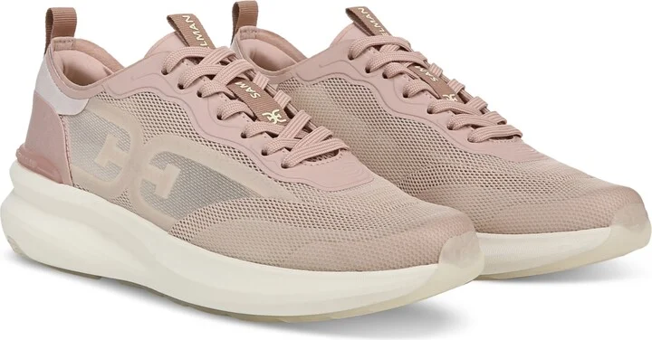 Sam Edelman Women's Sarita Mesh Lace-Up Sneakers - Beige, Rose Multi Mesh Fabric