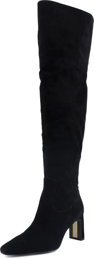 Black Suede Wide Calf