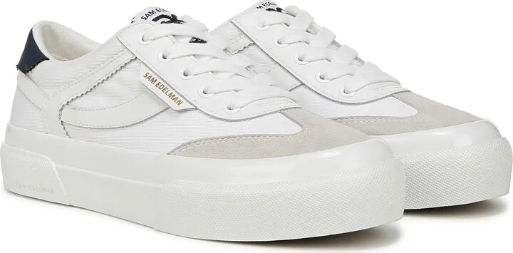 Sam Edelman Women's Simone Sneaker White/Ice Grey/Atlantic Blue 7.5 Medium