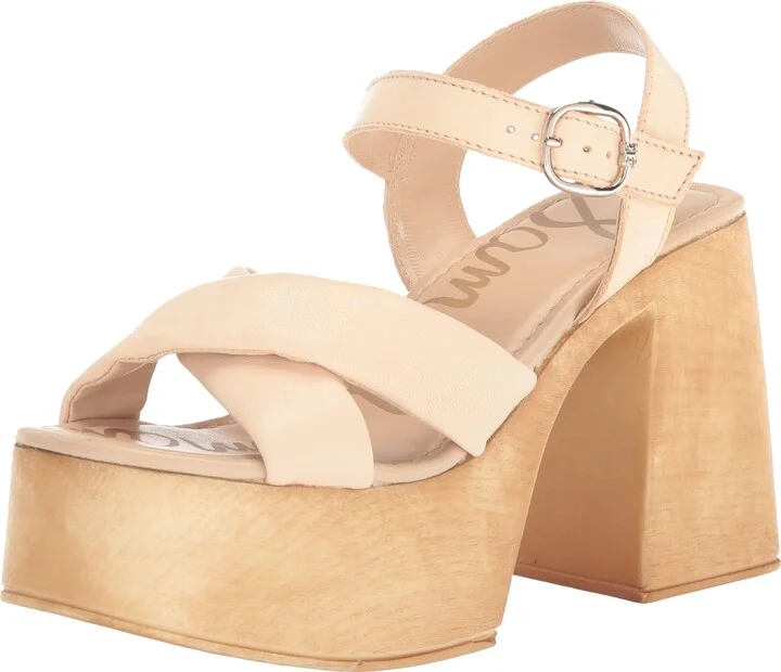Sam Edelman Women's Suzannah Platform Sandal Ivory 5 Medium