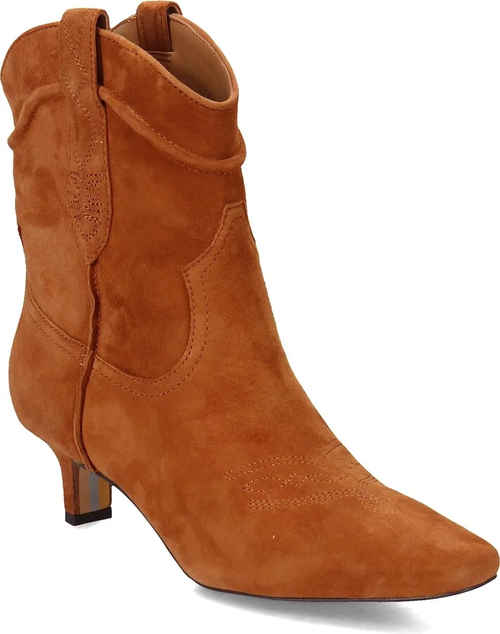 Sam Edelman Women's Taryn Western Boot Frontier Brown 5 Medium