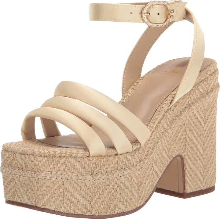 Sam Edelman Women's Tibby Wedge Sandal Washed Lemon 10 Medium