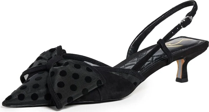 Black Polka Dot Satin