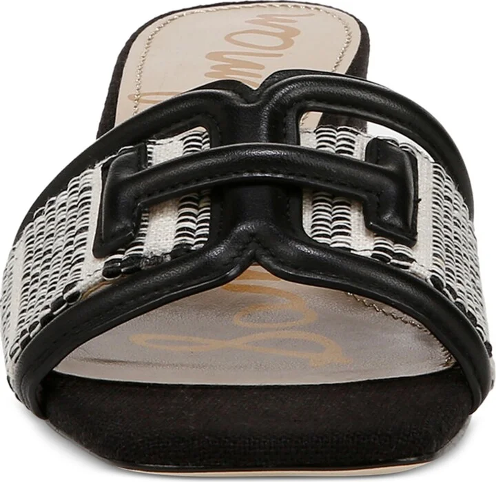 Sam Edelman Women's Waylon Block-Heel Slide Sandals - Black, Natural - Image 3