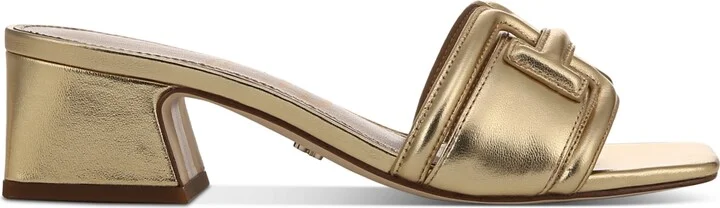 Sam Edelman Women's Waylon Block-Heel Slide Sandals - Black, Natural - Image 6