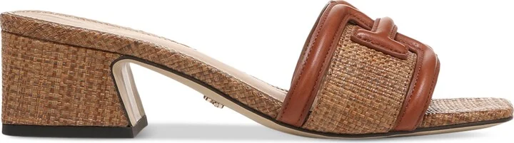 Sam Edelman Women's Waylon Block-Heel Slide Sandals - Black, Natural - Image 10