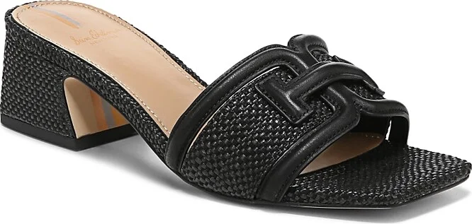 Sam Edelman Women's Waylon Square Toe Logo Block Heel Sandals