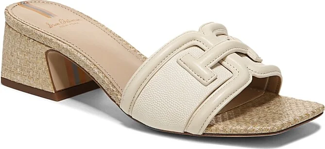 Sam Edelman Women's Waylon Square Toe Logo Block Heel Sandals