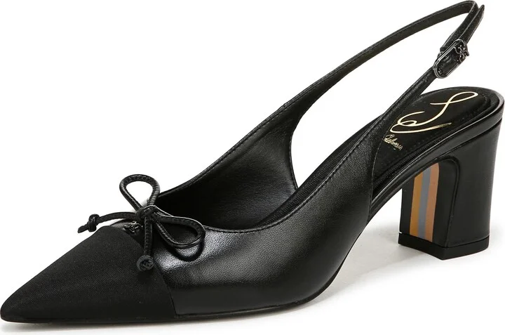 Sam Edelman Women's Willette Pump Black Leather 10.5 Medium